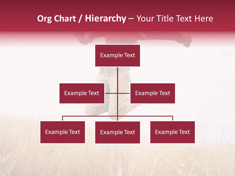 A Woman Jumping In The Air In A Field PowerPoint Template