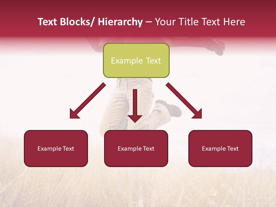 A Woman Jumping In The Air In A Field PowerPoint Template