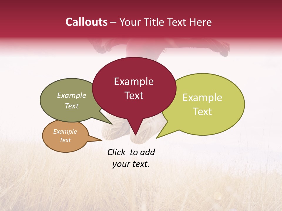 A Woman Jumping In The Air In A Field PowerPoint Template