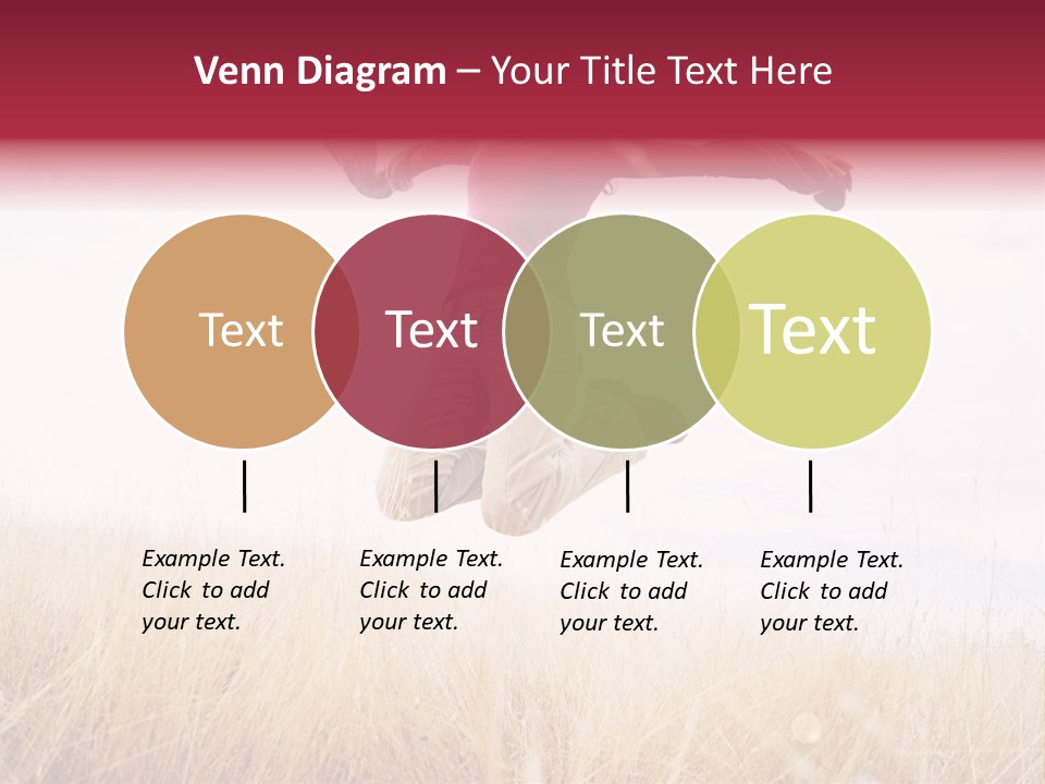 A Woman Jumping In The Air In A Field PowerPoint Template