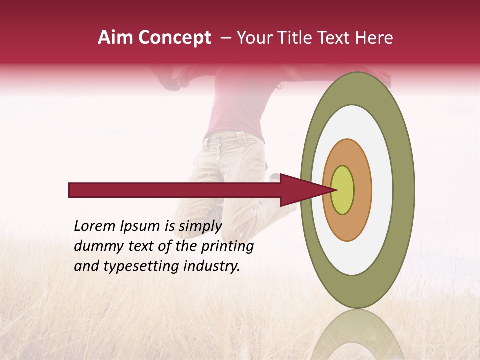 A Woman Jumping In The Air In A Field PowerPoint Template