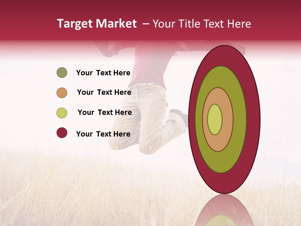 A Woman Jumping In The Air In A Field PowerPoint Template