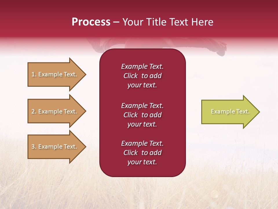 A Woman Jumping In The Air In A Field PowerPoint Template