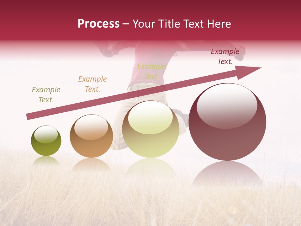 A Woman Jumping In The Air In A Field PowerPoint Template