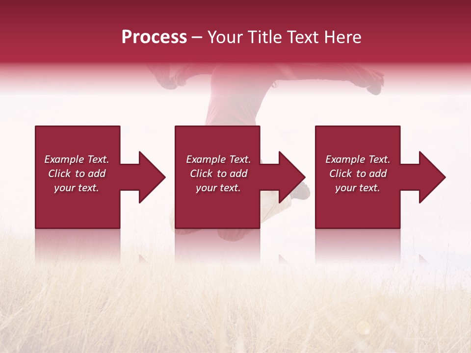 A Woman Jumping In The Air In A Field PowerPoint Template