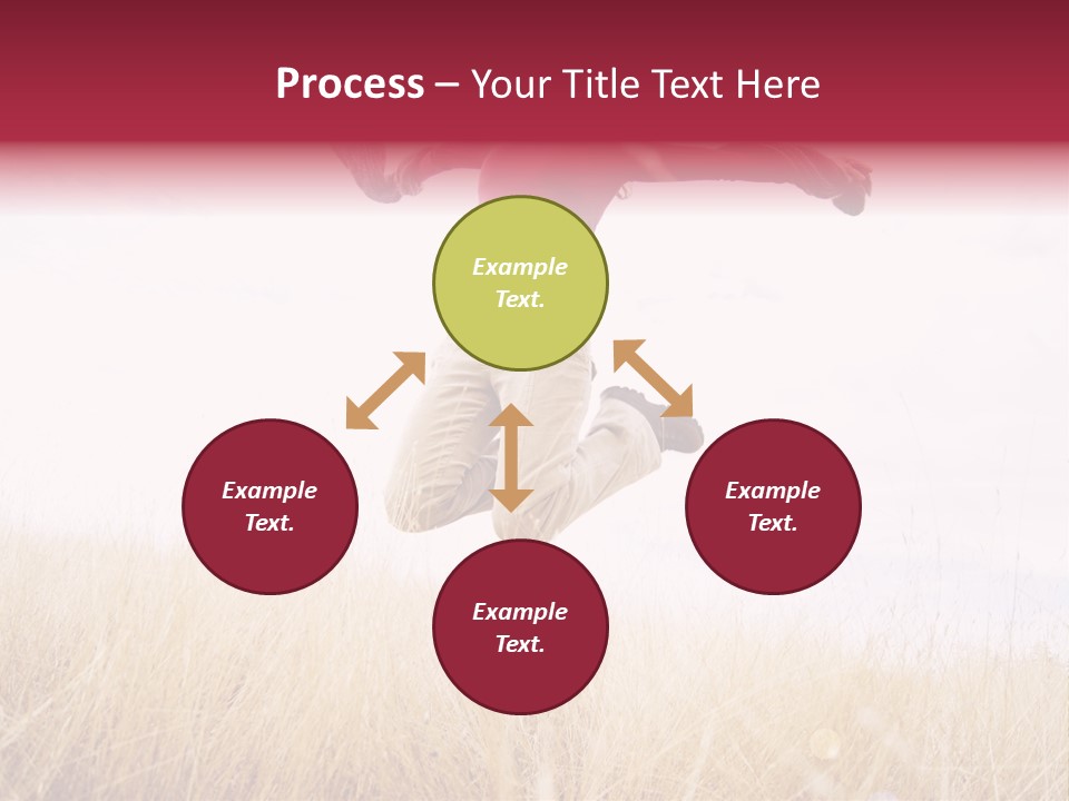 A Woman Jumping In The Air In A Field PowerPoint Template