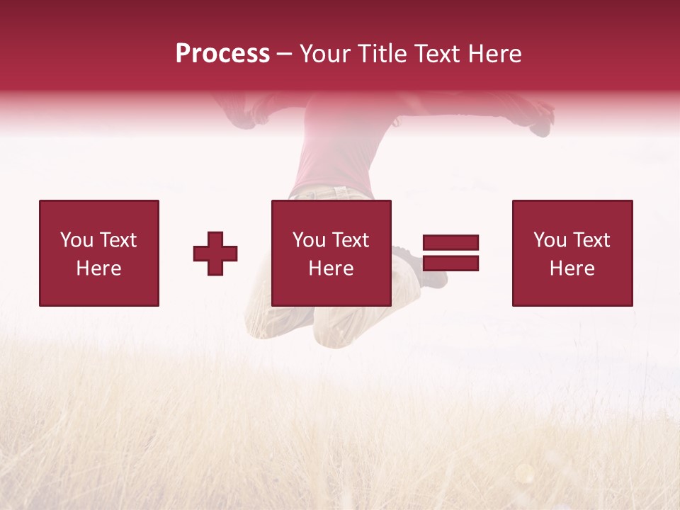 A Woman Jumping In The Air In A Field PowerPoint Template