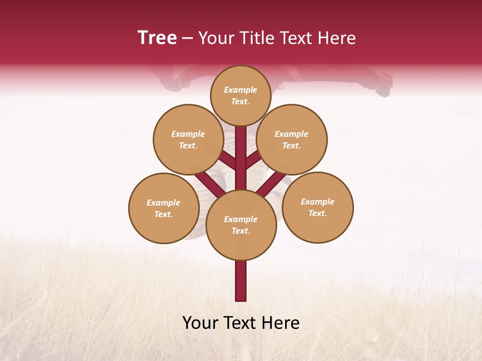 A Woman Jumping In The Air In A Field PowerPoint Template