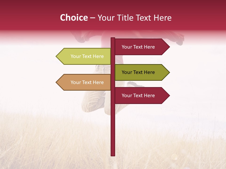 A Woman Jumping In The Air In A Field PowerPoint Template