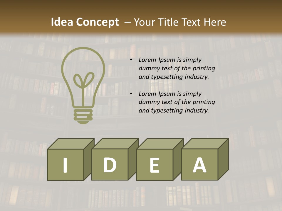 Objects Concepts Shelf PowerPoint Template