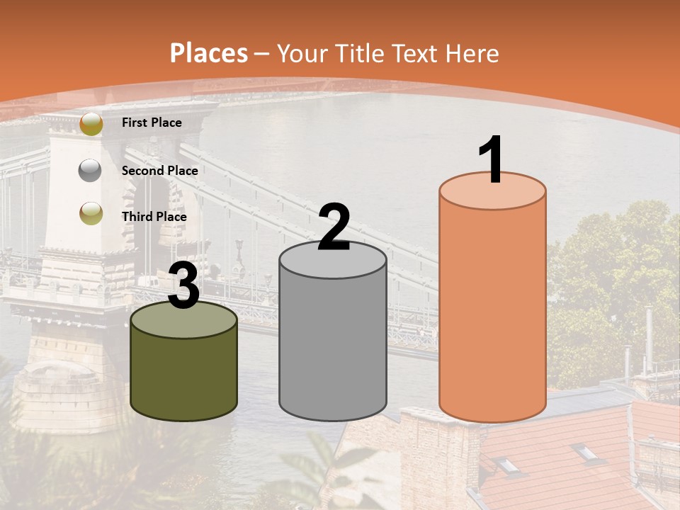 A Bridge Over A River With A City In The Background PowerPoint Template