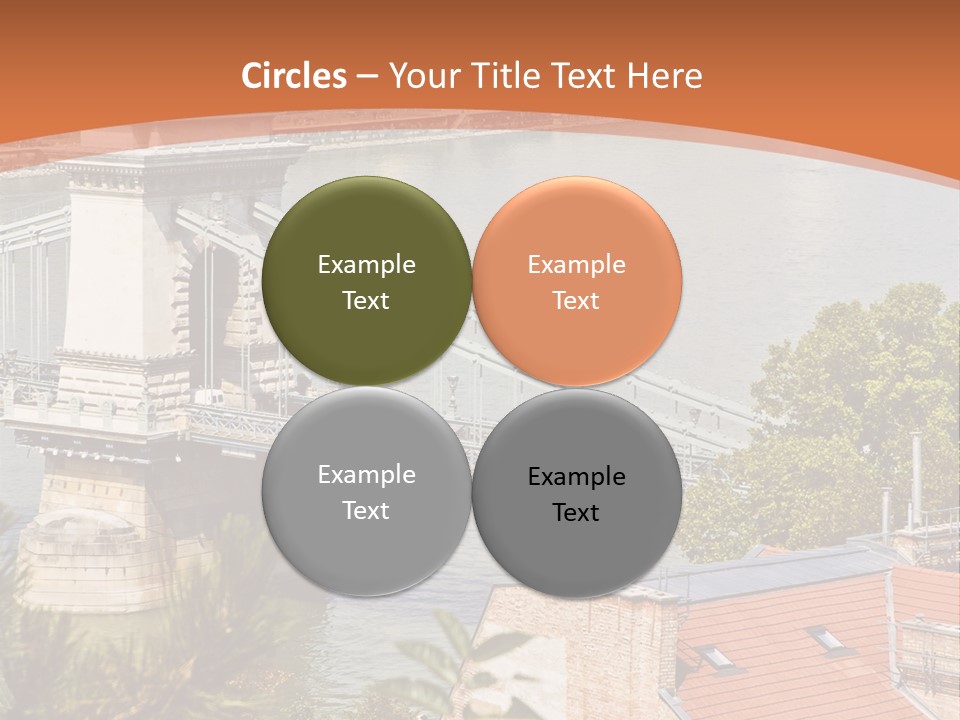 A Bridge Over A River With A City In The Background PowerPoint Template