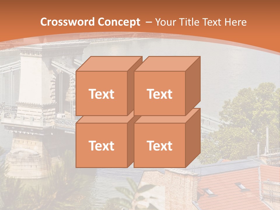 A Bridge Over A River With A City In The Background PowerPoint Template