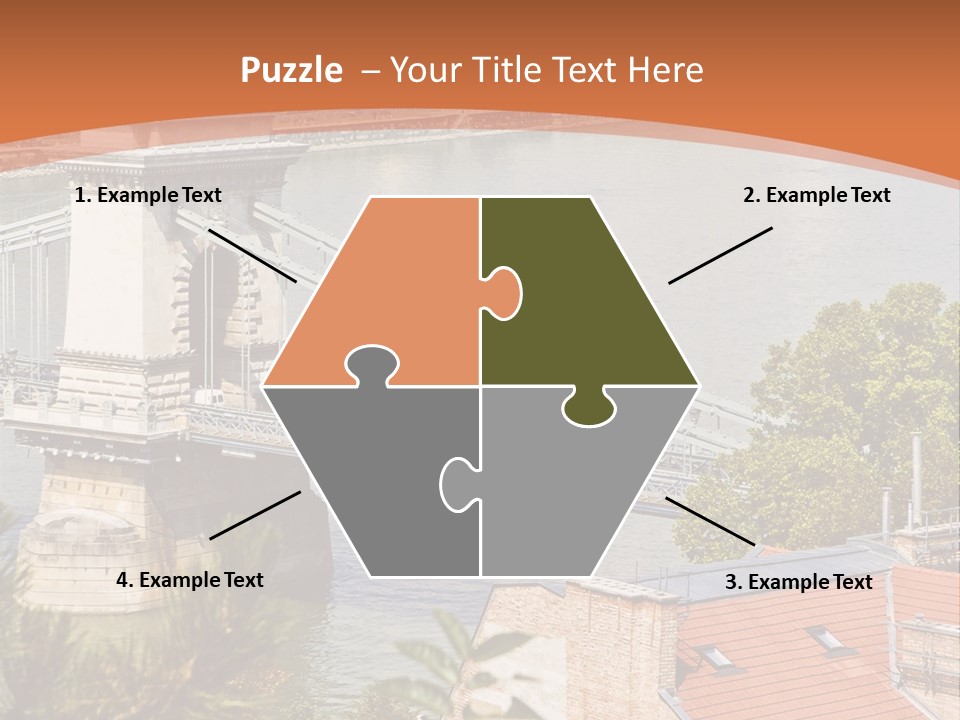 A Bridge Over A River With A City In The Background PowerPoint Template