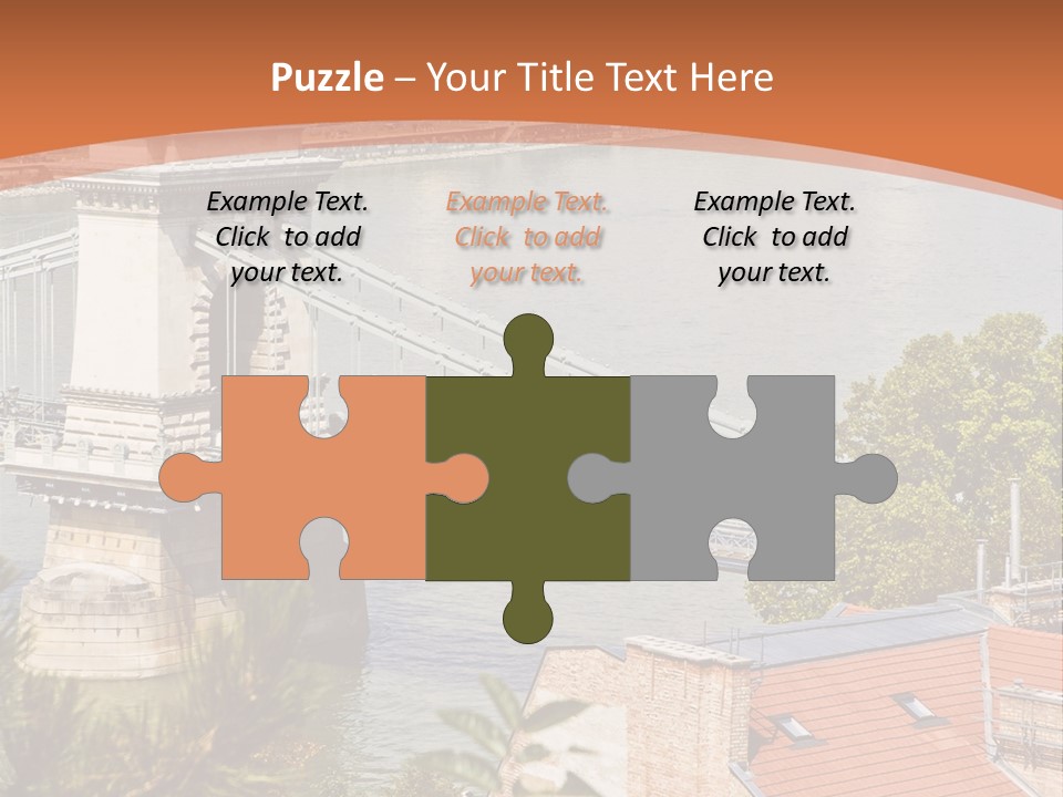 A Bridge Over A River With A City In The Background PowerPoint Template