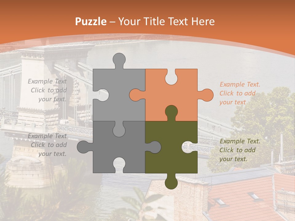 A Bridge Over A River With A City In The Background PowerPoint Template