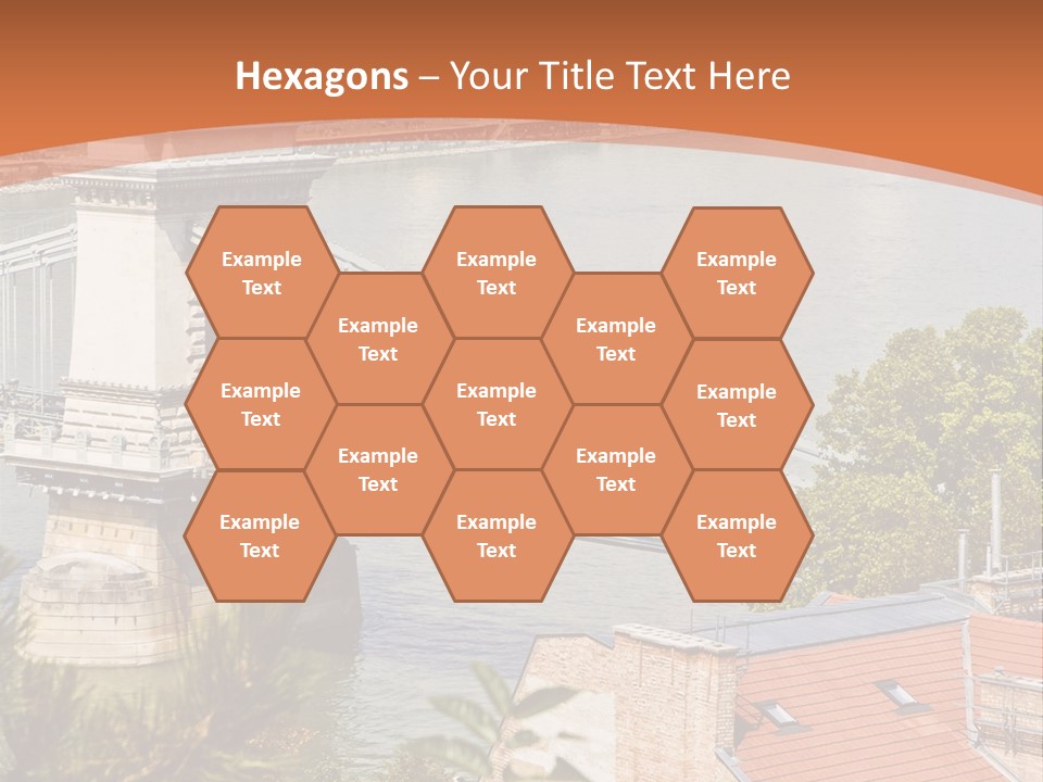 A Bridge Over A River With A City In The Background PowerPoint Template