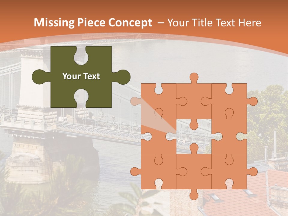 A Bridge Over A River With A City In The Background PowerPoint Template