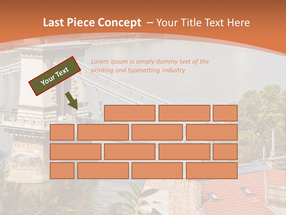 A Bridge Over A River With A City In The Background PowerPoint Template