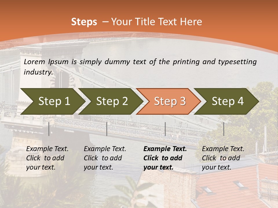 A Bridge Over A River With A City In The Background PowerPoint Template