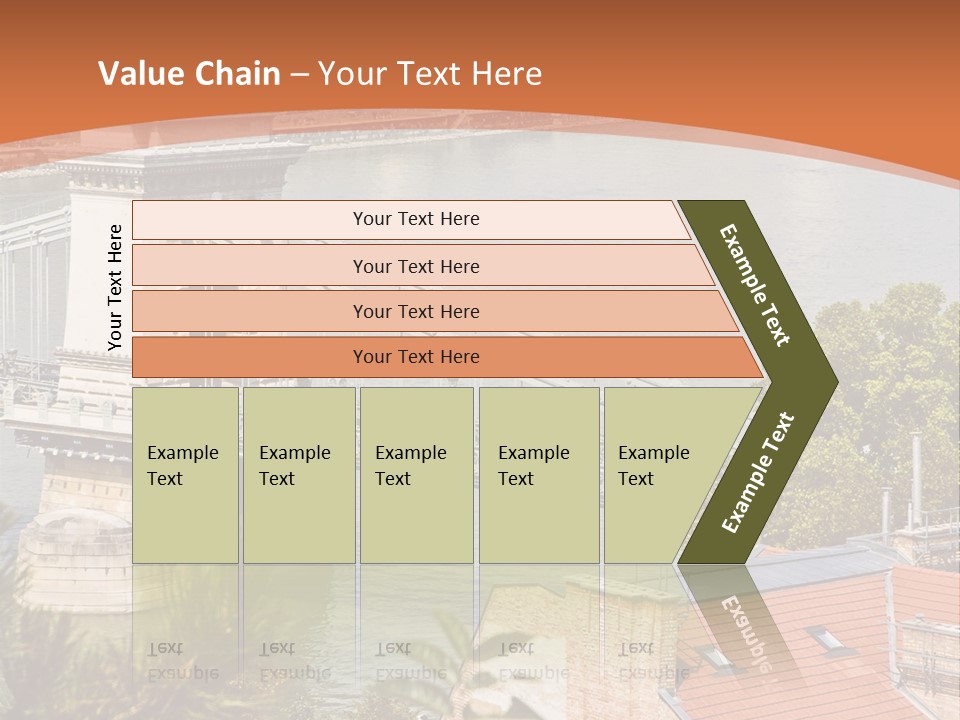A Bridge Over A River With A City In The Background PowerPoint Template