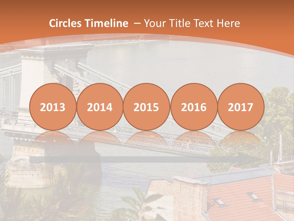 A Bridge Over A River With A City In The Background PowerPoint Template