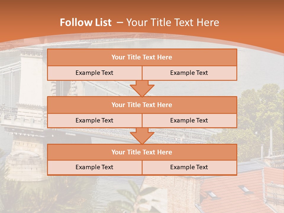 A Bridge Over A River With A City In The Background PowerPoint Template