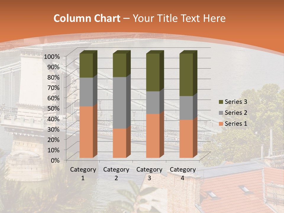 A Bridge Over A River With A City In The Background PowerPoint Template