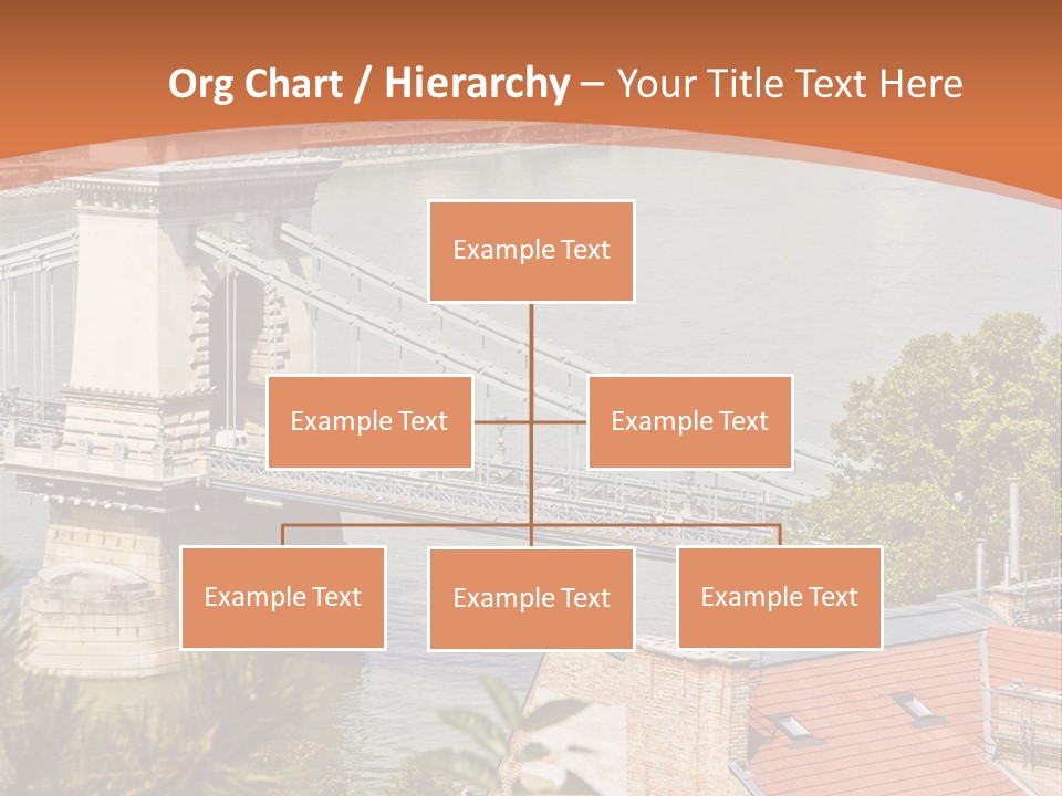 A Bridge Over A River With A City In The Background PowerPoint Template