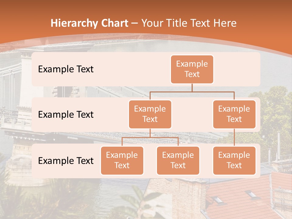 A Bridge Over A River With A City In The Background PowerPoint Template