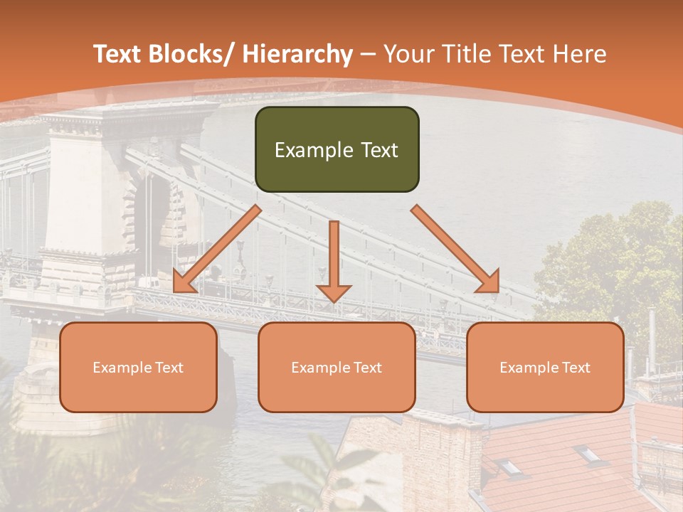 A Bridge Over A River With A City In The Background PowerPoint Template