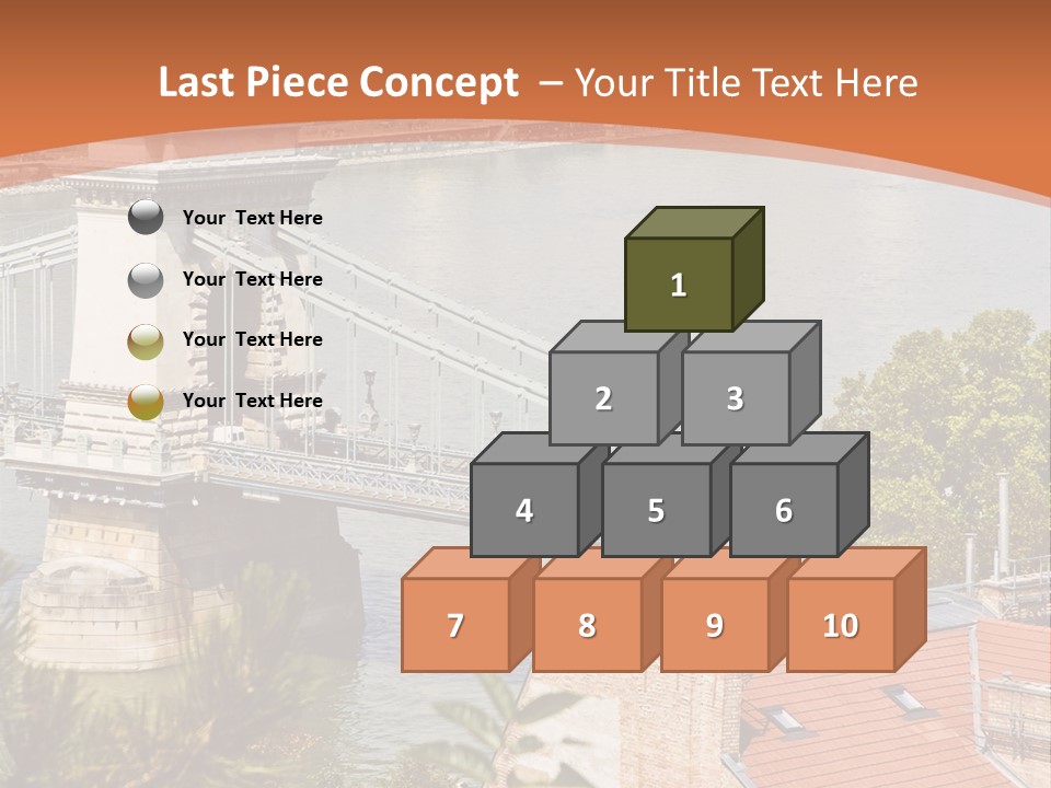 A Bridge Over A River With A City In The Background PowerPoint Template