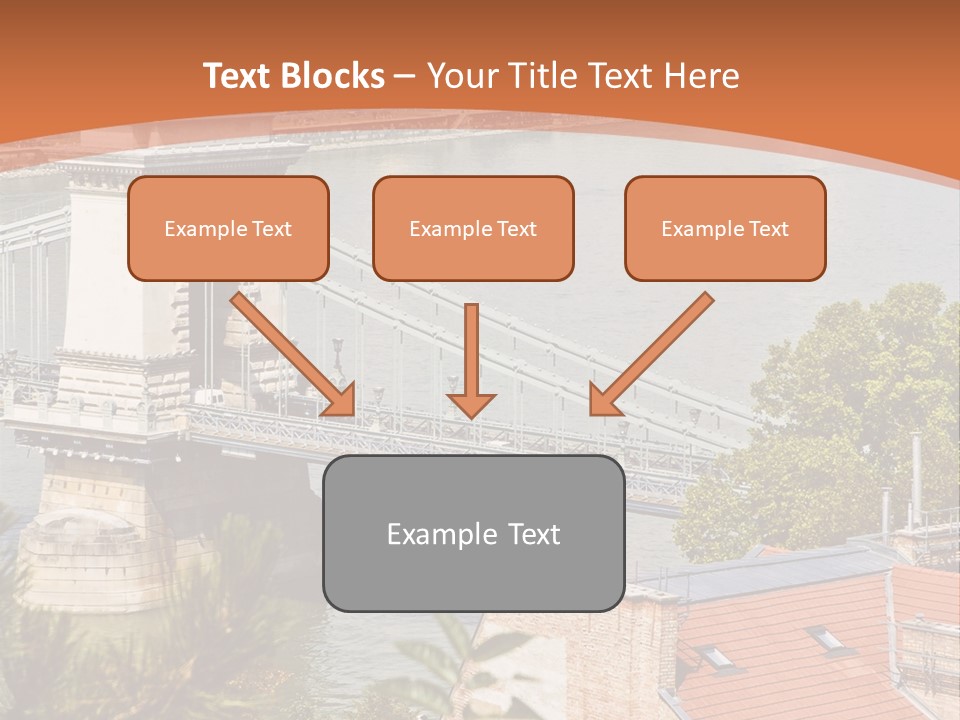 A Bridge Over A River With A City In The Background PowerPoint Template