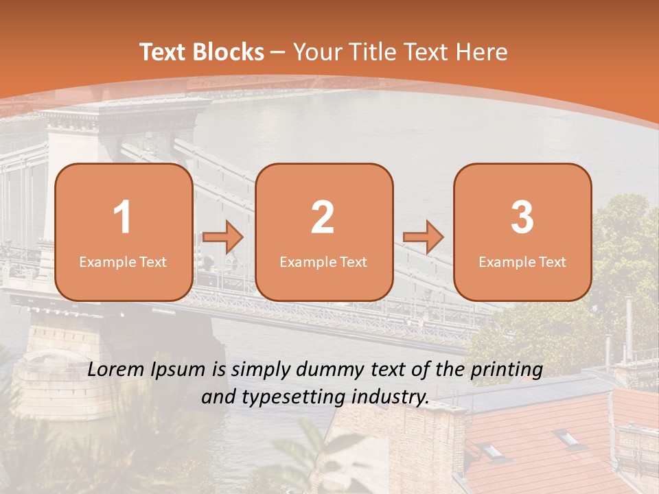 A Bridge Over A River With A City In The Background PowerPoint Template