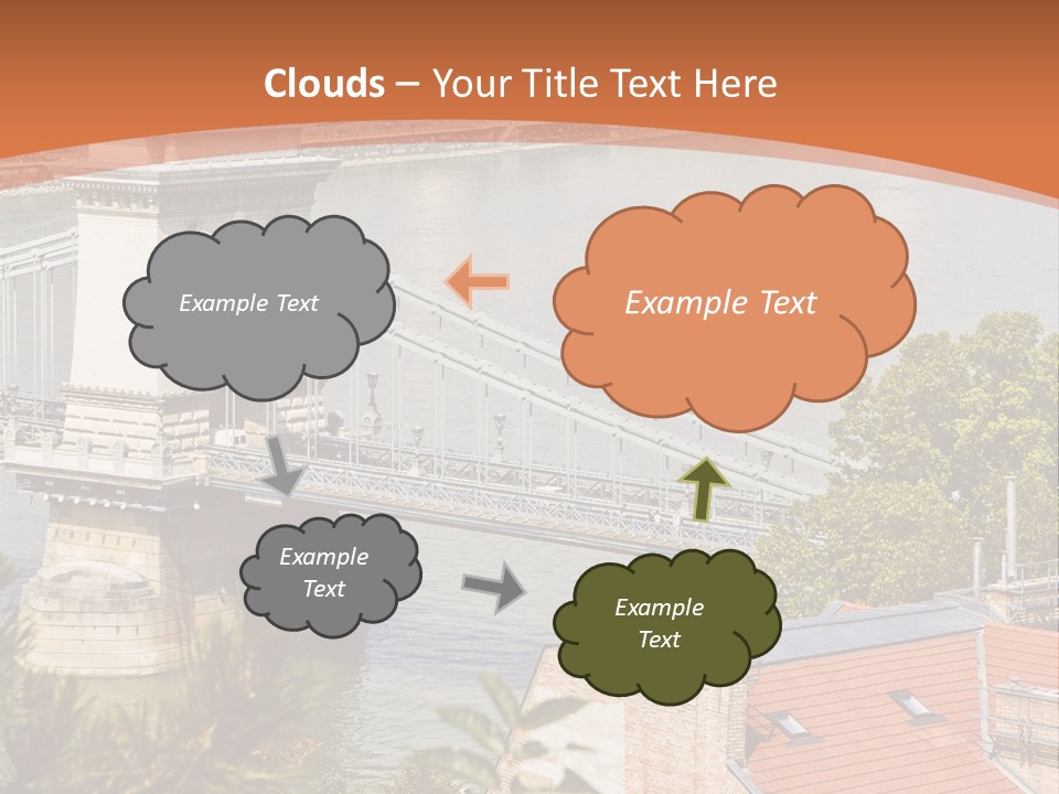 A Bridge Over A River With A City In The Background PowerPoint Template