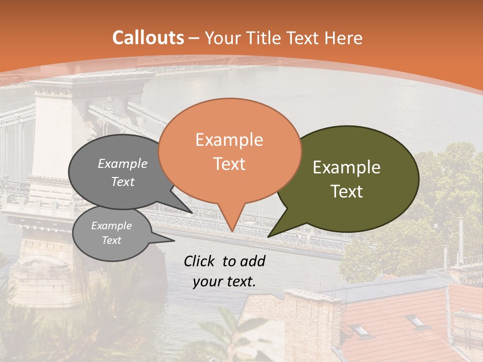 A Bridge Over A River With A City In The Background PowerPoint Template