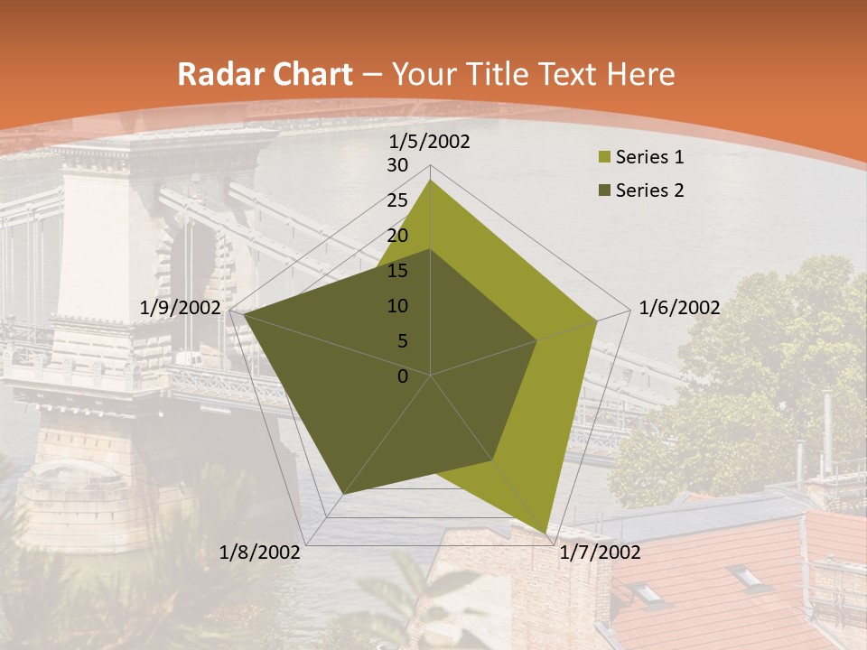 A Bridge Over A River With A City In The Background PowerPoint Template