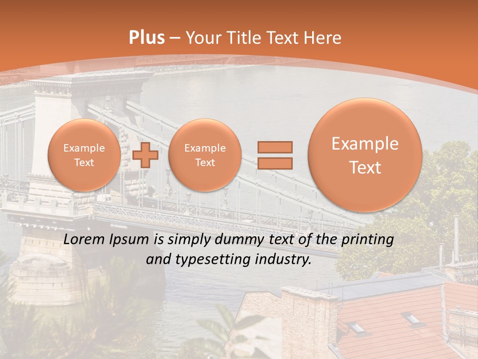 A Bridge Over A River With A City In The Background PowerPoint Template