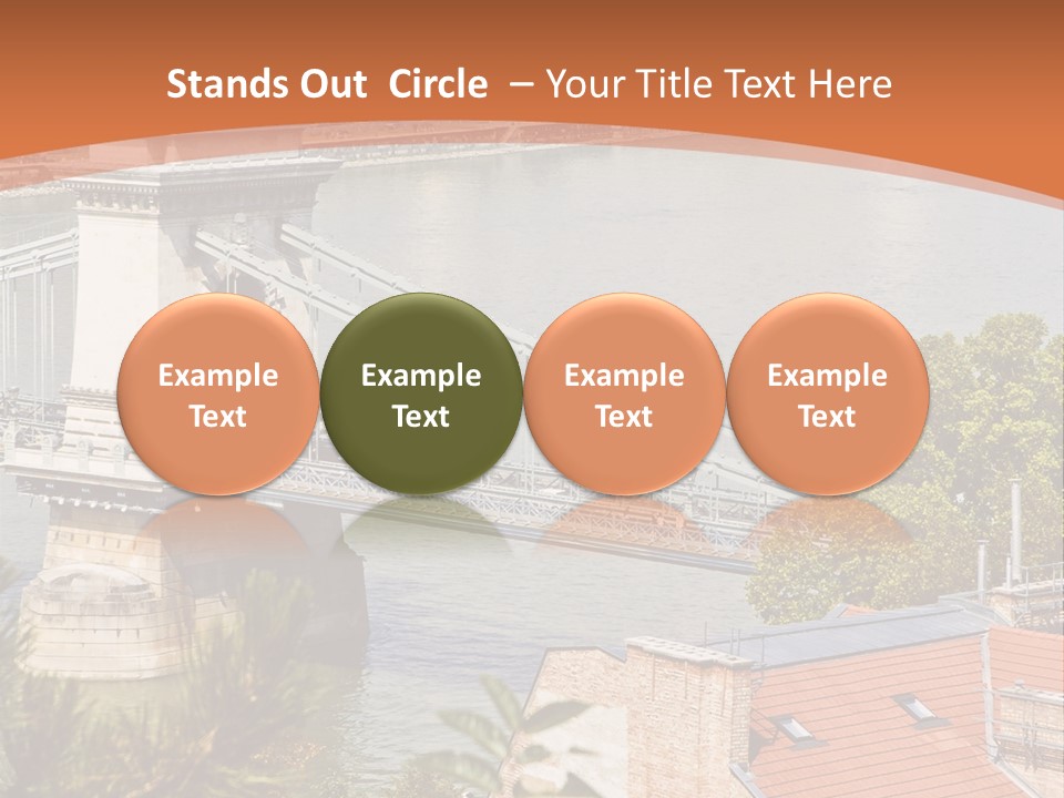 A Bridge Over A River With A City In The Background PowerPoint Template