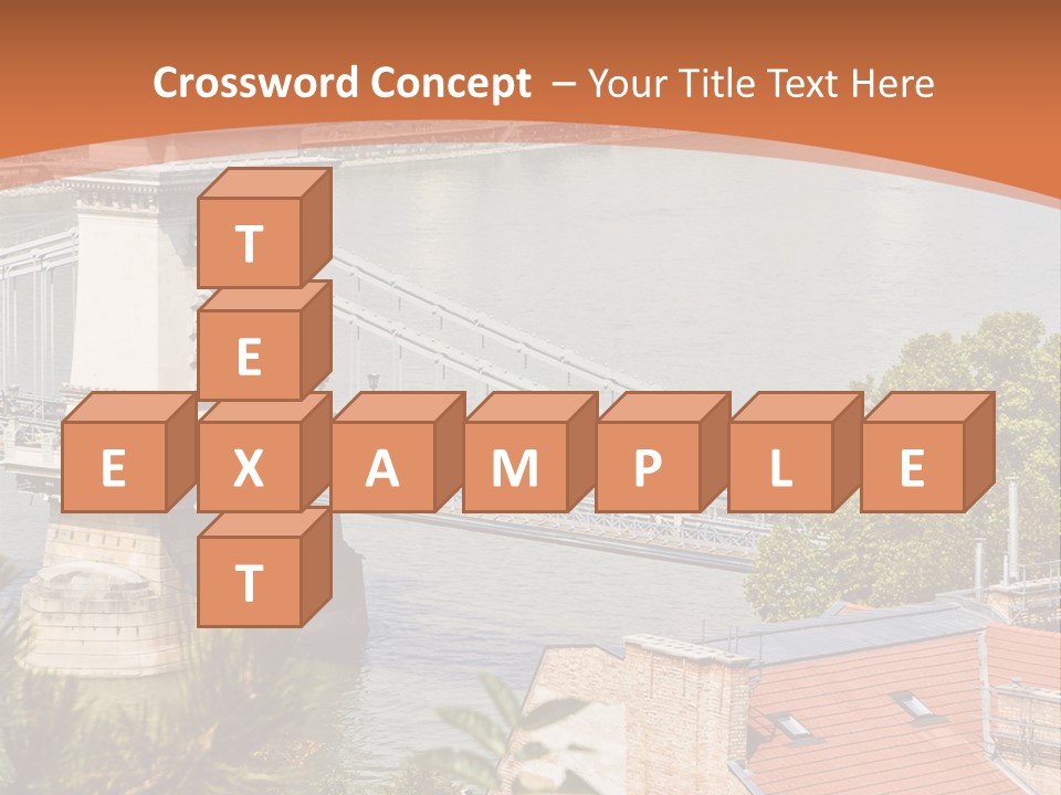 A Bridge Over A River With A City In The Background PowerPoint Template