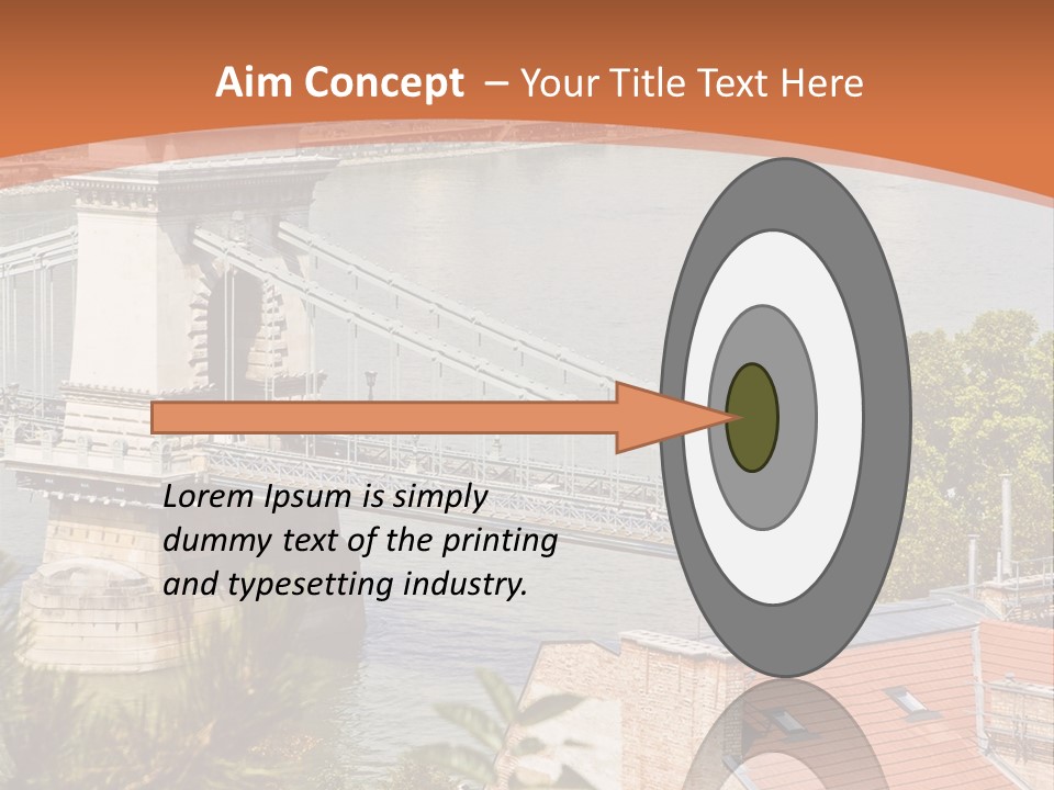 A Bridge Over A River With A City In The Background PowerPoint Template