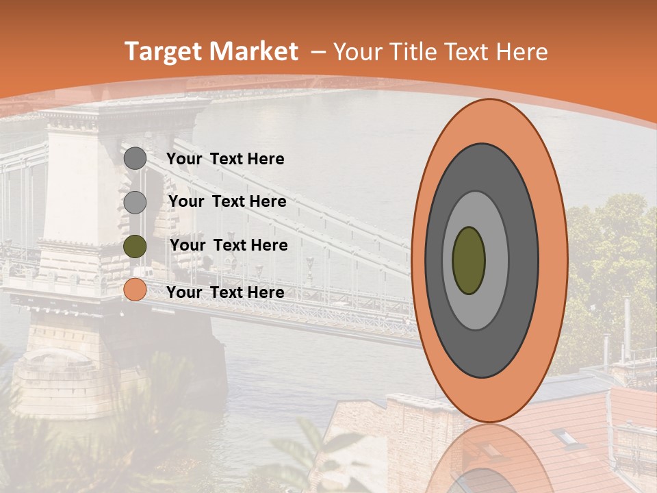 A Bridge Over A River With A City In The Background PowerPoint Template