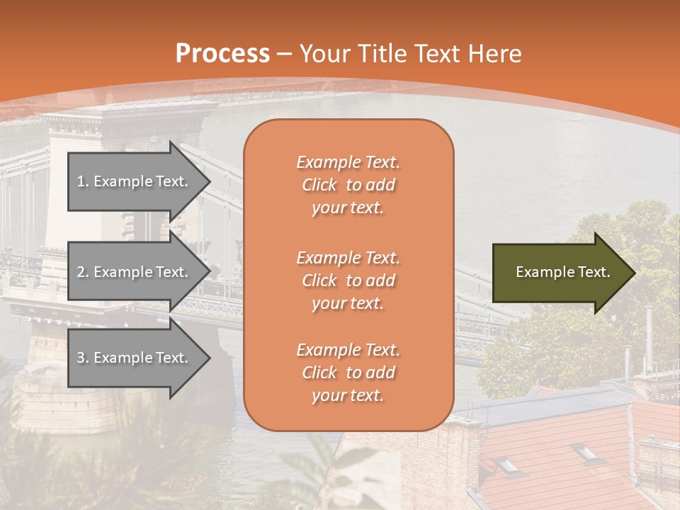 A Bridge Over A River With A City In The Background PowerPoint Template
