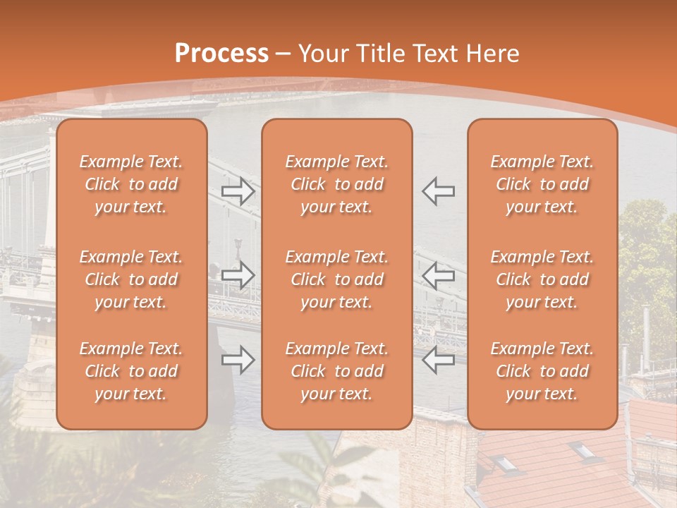 A Bridge Over A River With A City In The Background PowerPoint Template