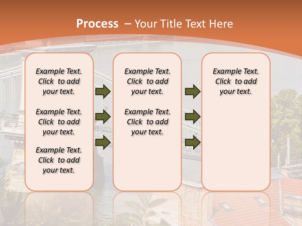 A Bridge Over A River With A City In The Background PowerPoint Template