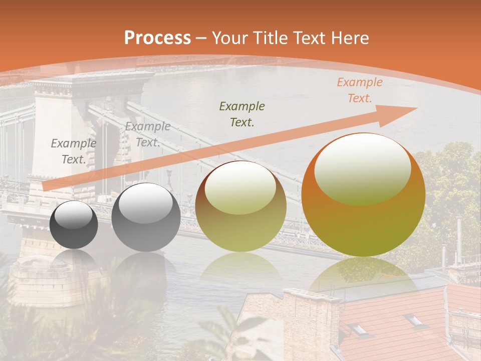 A Bridge Over A River With A City In The Background PowerPoint Template