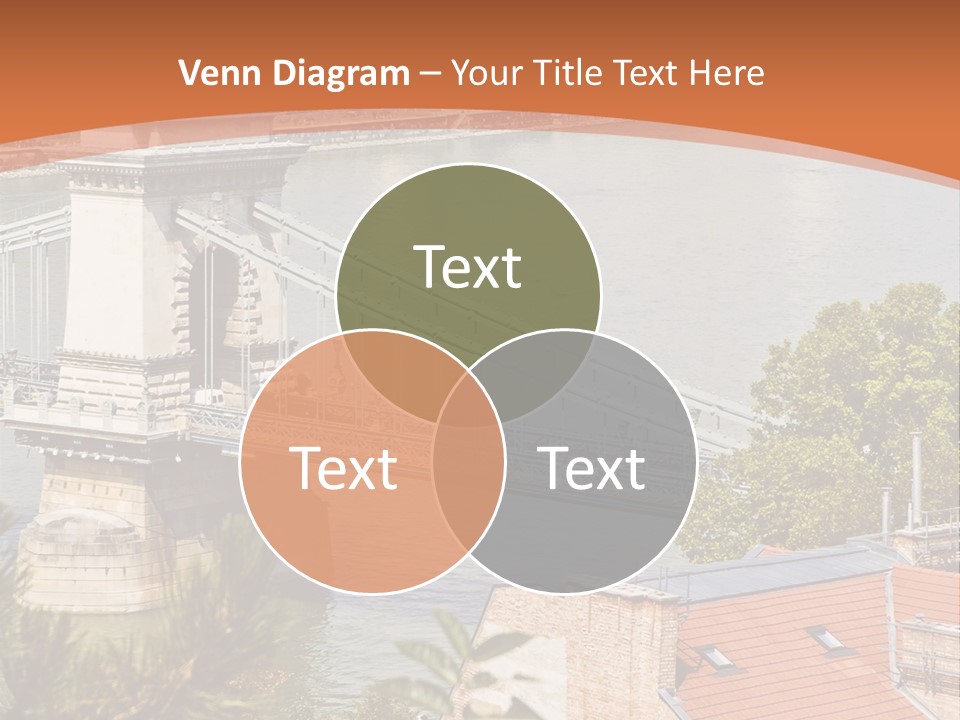 A Bridge Over A River With A City In The Background PowerPoint Template