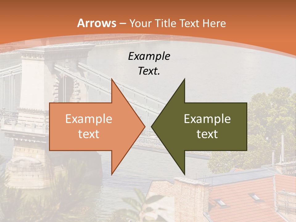 A Bridge Over A River With A City In The Background PowerPoint Template