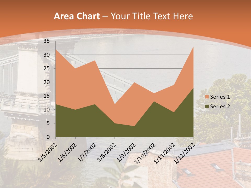 A Bridge Over A River With A City In The Background PowerPoint Template