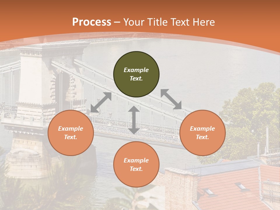 A Bridge Over A River With A City In The Background PowerPoint Template